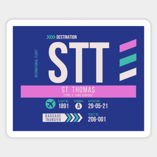 St. Thomas (STT) Airport Code Baggage Tag Magnet